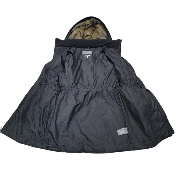 Denver Hayes Lightweight Puffer Jacket Black Hooded Winter Warm Women’s Large - Picture 9 of 17